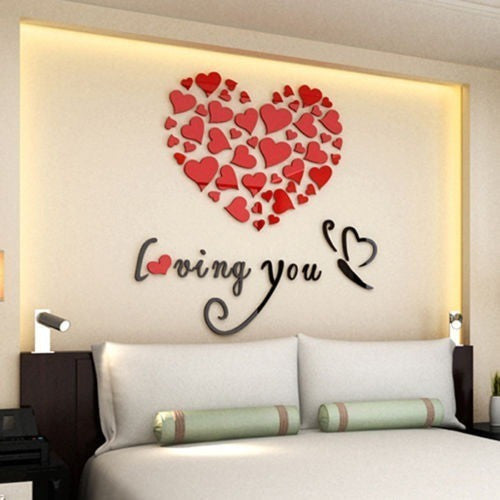 3D Wall Art Crystal Love Heart Wall Stickers Great Gift-Bohemian Brunch