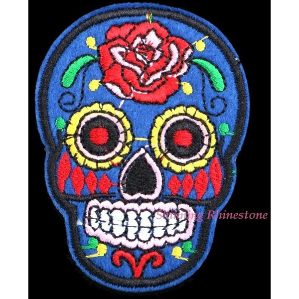 8pcs/Pack Mixed Skull Clothes Patch Fabric Badges DIY Embroidered Patches Iron On-Bohemian Brunch