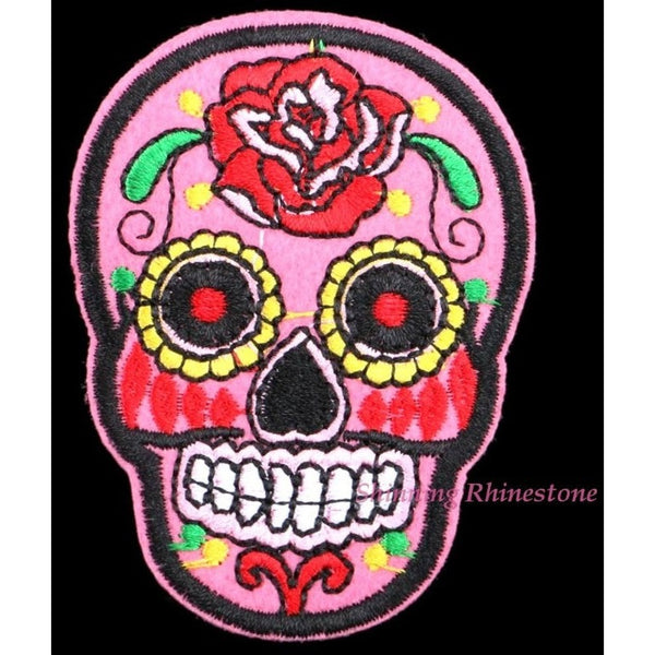 8pcs/Pack Mixed Skull Clothes Patch Fabric Badges DIY Embroidered Patches Iron On-Bohemian Brunch