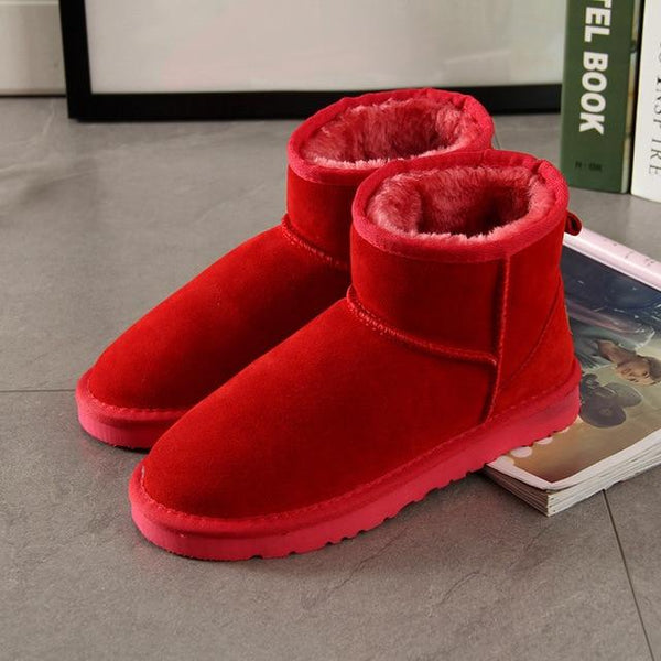 Ankle Ugg Style Boots Winter Slippers Genuine Cow Suede Boots-Bohemian Brunch