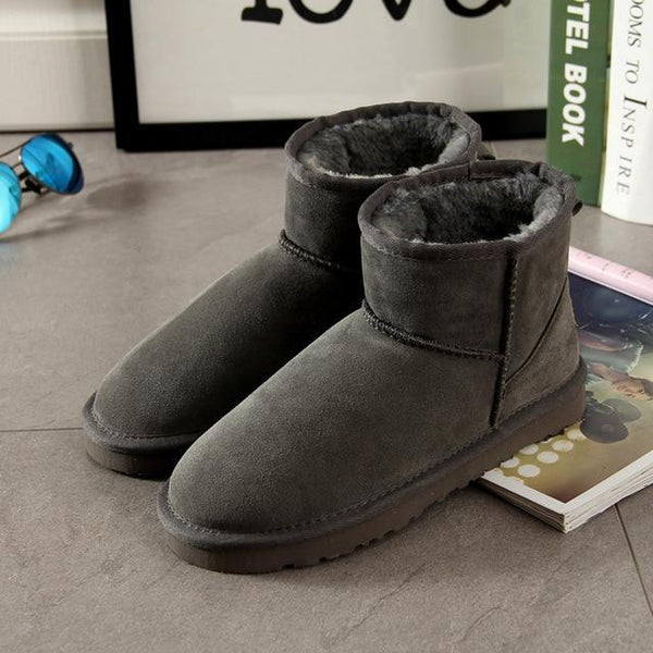 Ankle Ugg Style Boots Winter Slippers Genuine Cow Suede Boots-Bohemian Brunch