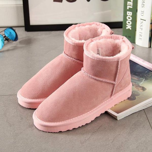 Ankle Ugg Style Boots Winter Slippers Genuine Cow Suede Boots-Bohemian Brunch