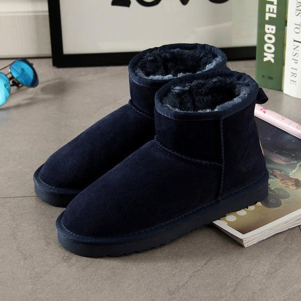 Ankle Ugg Style Boots Winter Slippers Genuine Cow Suede Boots-Bohemian Brunch