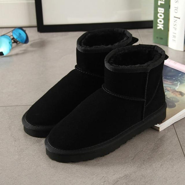 Ankle Ugg Style Boots Winter Slippers Genuine Cow Suede Boots-Bohemian Brunch