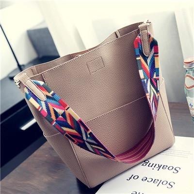 Big Bucket Casual Tote Shoulder Bags-Bohemian Brunch