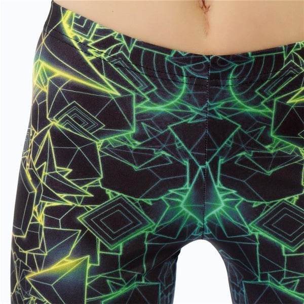 Black 3D Printed Women Fluoro Leggings Sportswear-Bohemian Brunch