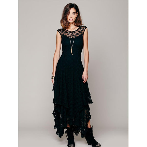 Boho Dance Sheer lace Dress-Bohemian Brunch