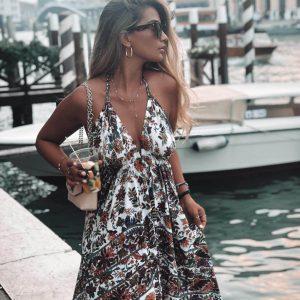 Boho Maxi Summer Beach Bohemian Prints Italian Brand ChaCha Long Oina Dress-Bohemian Brunch