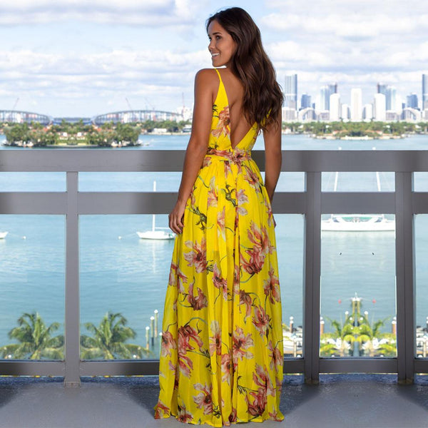 Boho Party Printed Maxi Dress-Bohemian Brunch