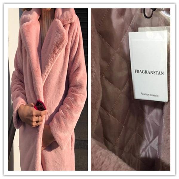 Candy Pink Fake Fur Long OverCoat Jacket Plus Size-Bohemian Brunch