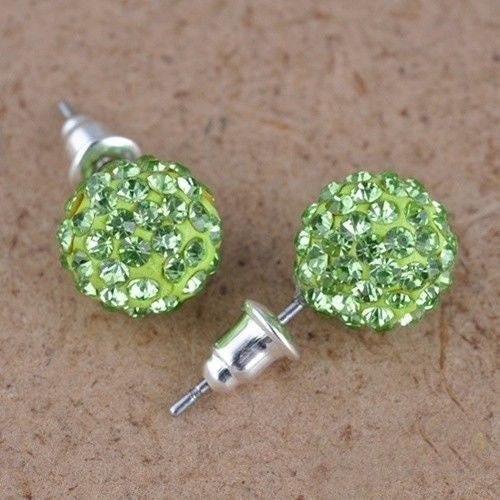 Crystal Ball Rhinestone Bling Earings 10mm-Bohemian Brunch