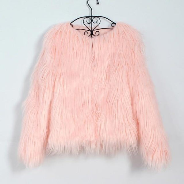 Fashion Faux Fur Coat Womens Fluffy Boho Style Winter Jacket-Bohemian Brunch