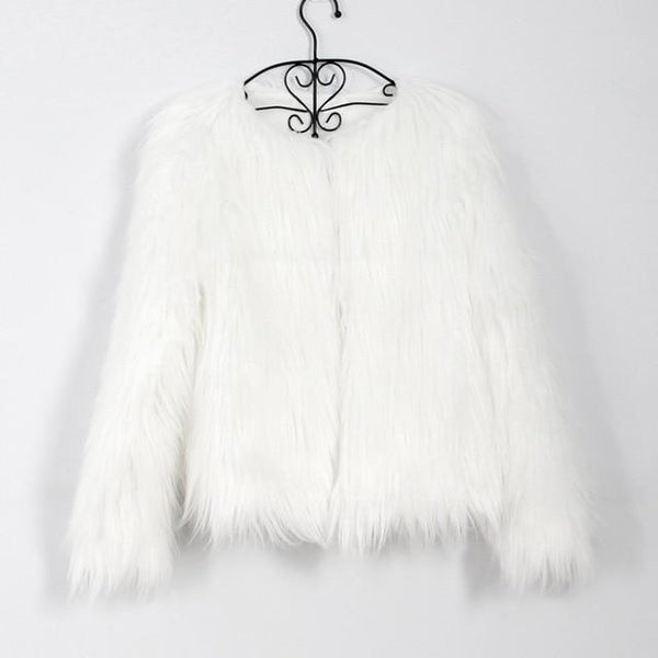 Fashion Faux Fur Coat Womens Fluffy Boho Style Winter Jacket-Bohemian Brunch