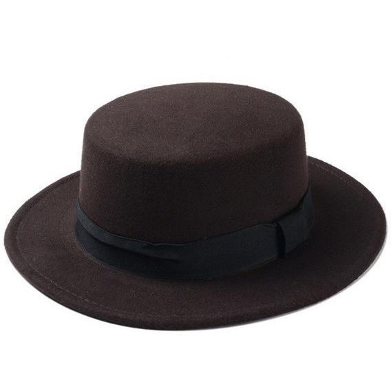 Fedora Boho Gambler Wool Hat-Bohemian Brunch