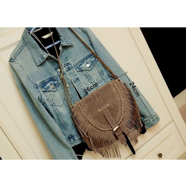 Fringed Messenger Boho Hippie Gypsy Bohemian Festival HandBag-Bohemian Brunch