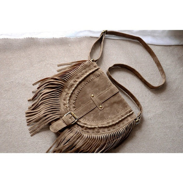 Fringed Messenger Boho Hippie Gypsy Bohemian Festival HandBag-Bohemian Brunch