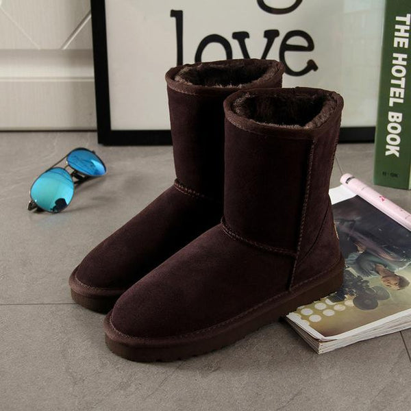 Genuine Cow SuedeWarm Winter Ugg Style Boots-Bohemian Brunch