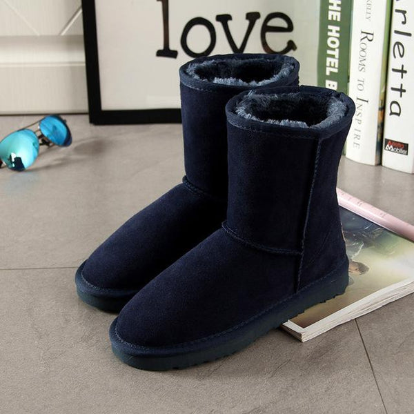 Genuine Cow SuedeWarm Winter Ugg Style Boots-Bohemian Brunch