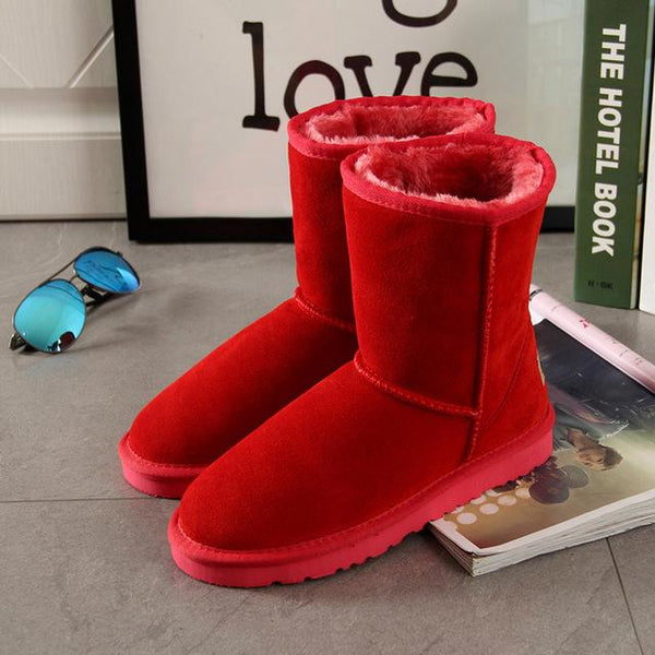 Genuine Cow SuedeWarm Winter Ugg Style Boots-Bohemian Brunch