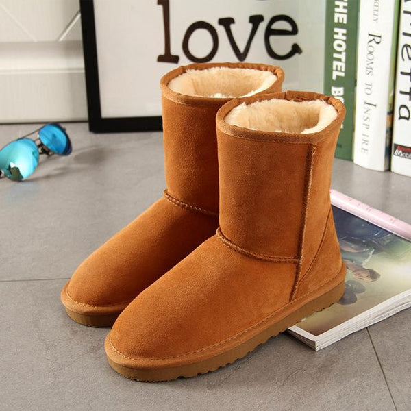 Genuine Cow SuedeWarm Winter Ugg Style Boots-Bohemian Brunch