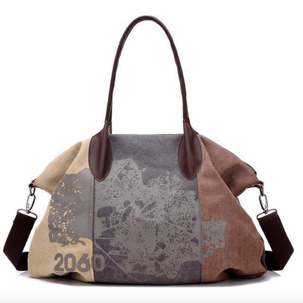 Hobo Shoulder Large Canvas Messenger Bag-Bohemian Brunch