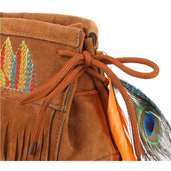 Indian Style Retro Fringe Boots PU Leather-Bohemian Brunch