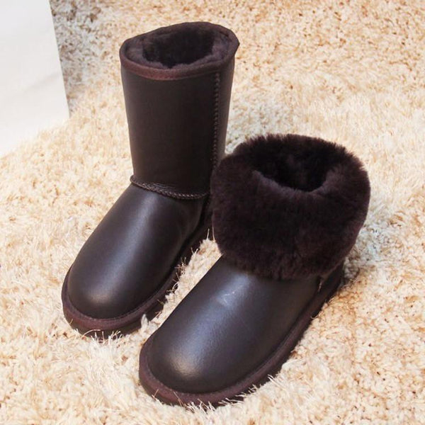 NEW Winter Glam Sheepskin Leather Ugg Style Boots-Bohemian Brunch