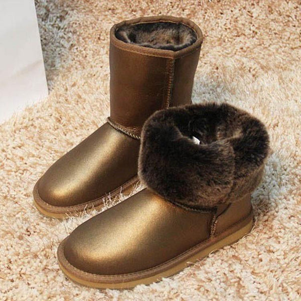 NEW Winter Glam Sheepskin Leather Ugg Style Boots-Bohemian Brunch