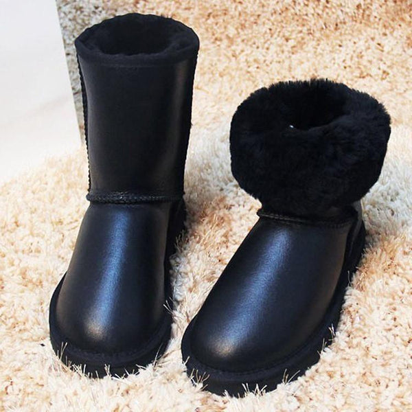 NEW Winter Glam Sheepskin Leather Ugg Style Boots-Bohemian Brunch