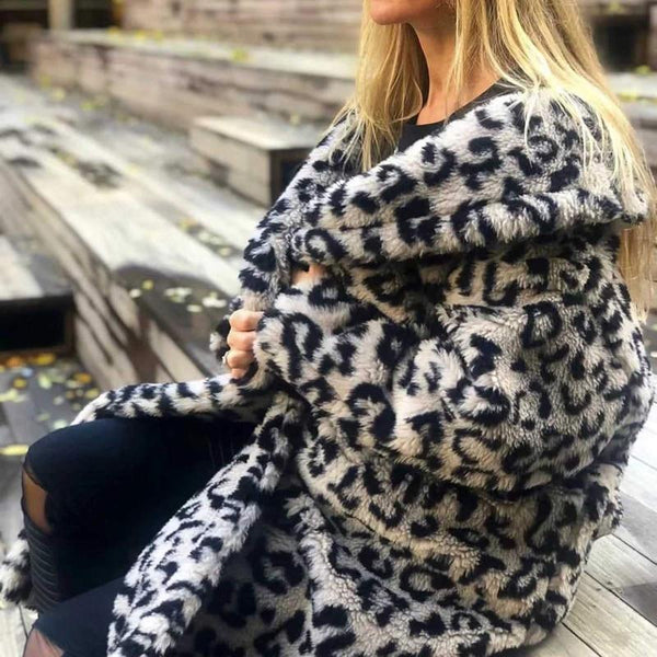 Oversized Leopard Print Boho Jacket Coat Plus Sizes-Bohemian Brunch