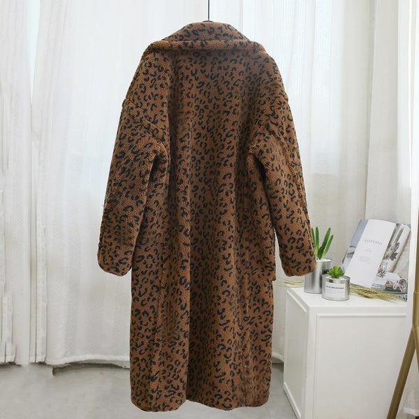 Oversized Leopard Print Boho Jacket Coat Plus Sizes-Bohemian Brunch