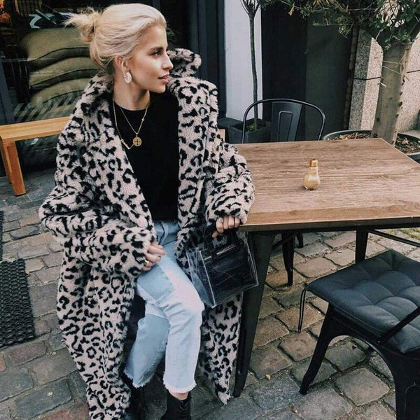 Oversized Leopard Print Boho Jacket Coat Plus Sizes-Bohemian Brunch