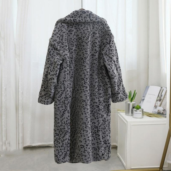 Oversized Leopard Print Boho Jacket Coat Plus Sizes-Bohemian Brunch