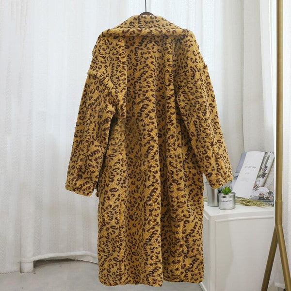 Oversized Leopard Print Boho Jacket Coat Plus Sizes-Bohemian Brunch