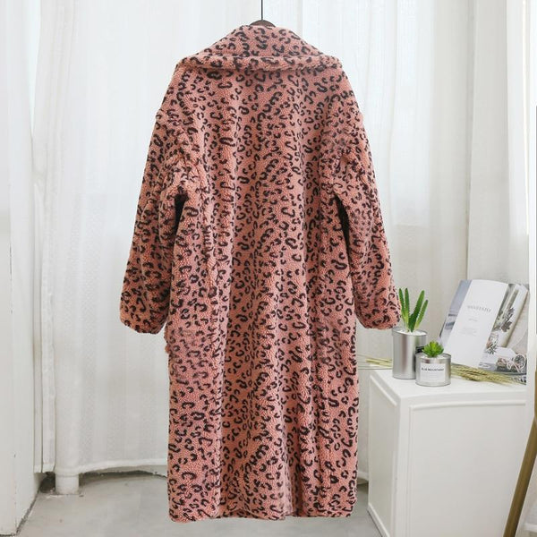 Oversized Leopard Print Boho Jacket Coat Plus Sizes-Bohemian Brunch