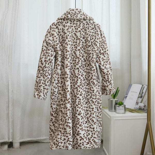 Oversized Leopard Print Boho Jacket Coat Plus Sizes-Bohemian Brunch