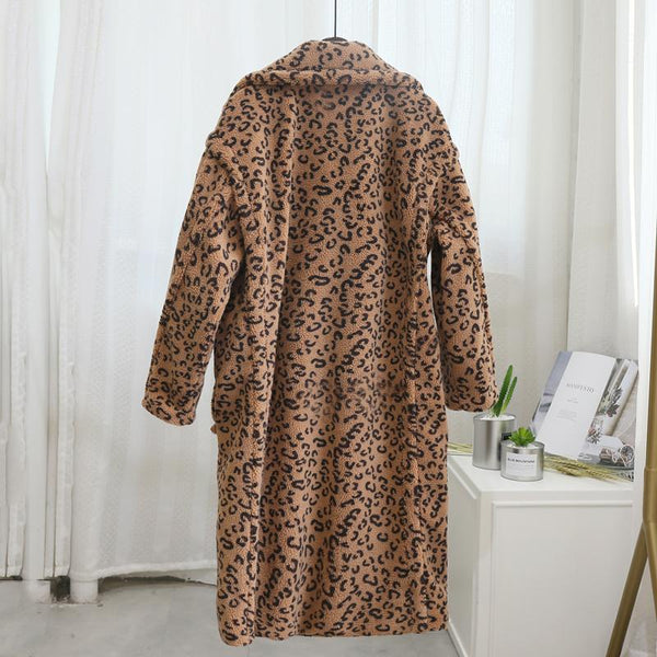 Oversized Leopard Print Boho Jacket Coat Plus Sizes-Bohemian Brunch