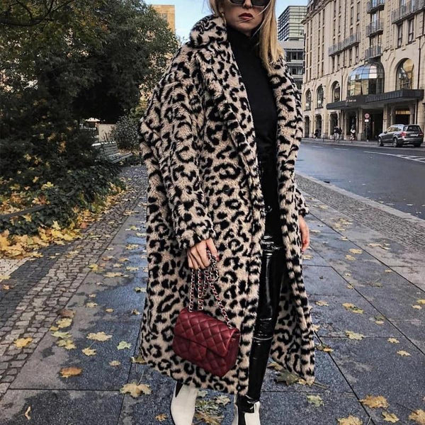 Oversized Leopard Print Boho Jacket Coat Plus Sizes-Bohemian Brunch