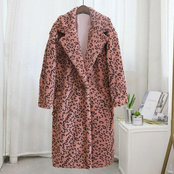 Oversized Leopard Print Boho Jacket Coat Plus Sizes-Bohemian Brunch