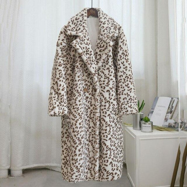 Oversized Leopard Print Boho Jacket Coat Plus Sizes-Bohemian Brunch