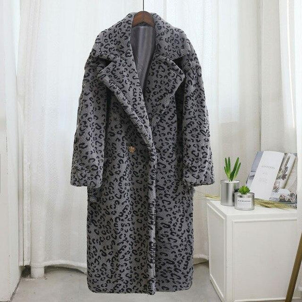 Oversized Leopard Print Boho Jacket Coat Plus Sizes-Bohemian Brunch