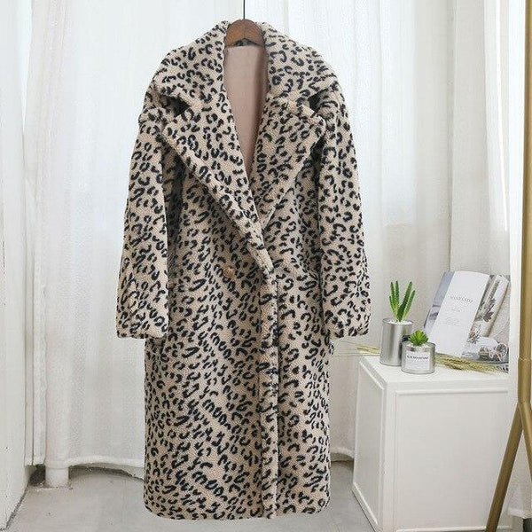 Oversized Leopard Print Boho Jacket Coat Plus Sizes-Bohemian Brunch