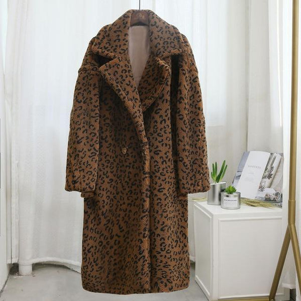 Oversized Leopard Print Boho Jacket Coat Plus Sizes-Bohemian Brunch