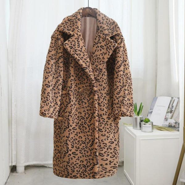 Oversized Leopard Print Boho Jacket Coat Plus Sizes-Bohemian Brunch