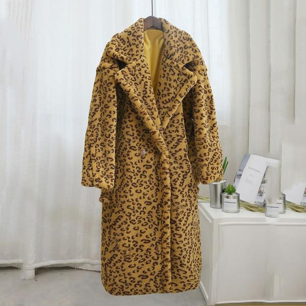 Oversized Leopard Print Boho Jacket Coat Plus Sizes-Bohemian Brunch