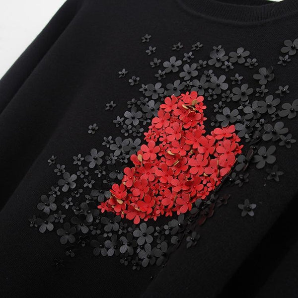 Star Celebrity Heart Flowers Sweet Sweater Winter Jumper-Bohemian Brunch