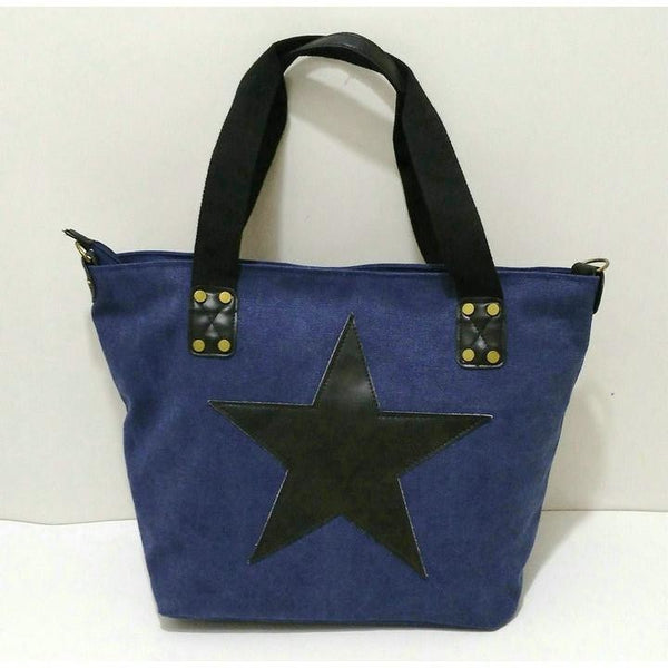 Star Studded Canvas Travel Handbag-Bohemian Brunch