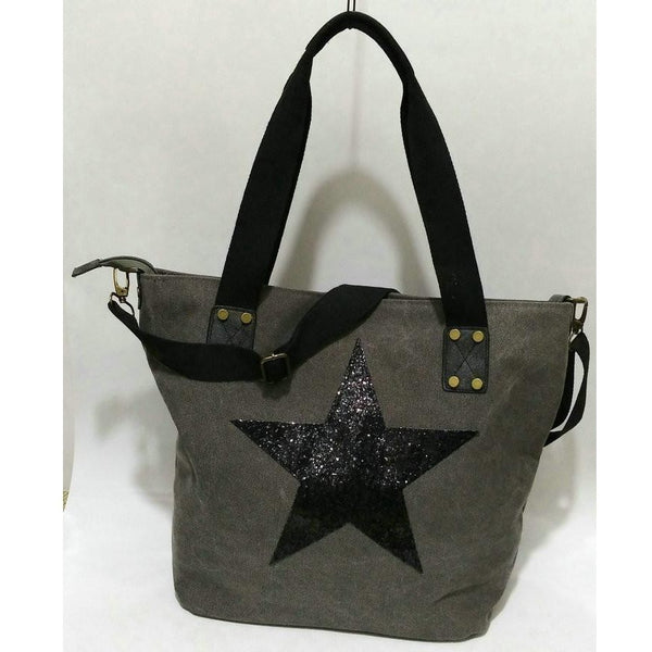 Star Studded Canvas Travel Handbag-Bohemian Brunch