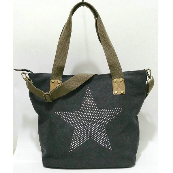 Star Studded Canvas Travel Handbag-Bohemian Brunch