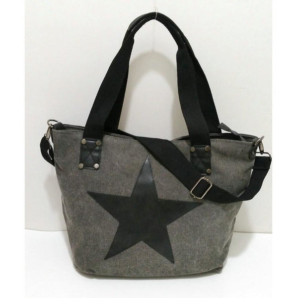 Star Studded Canvas Travel Handbag-Bohemian Brunch